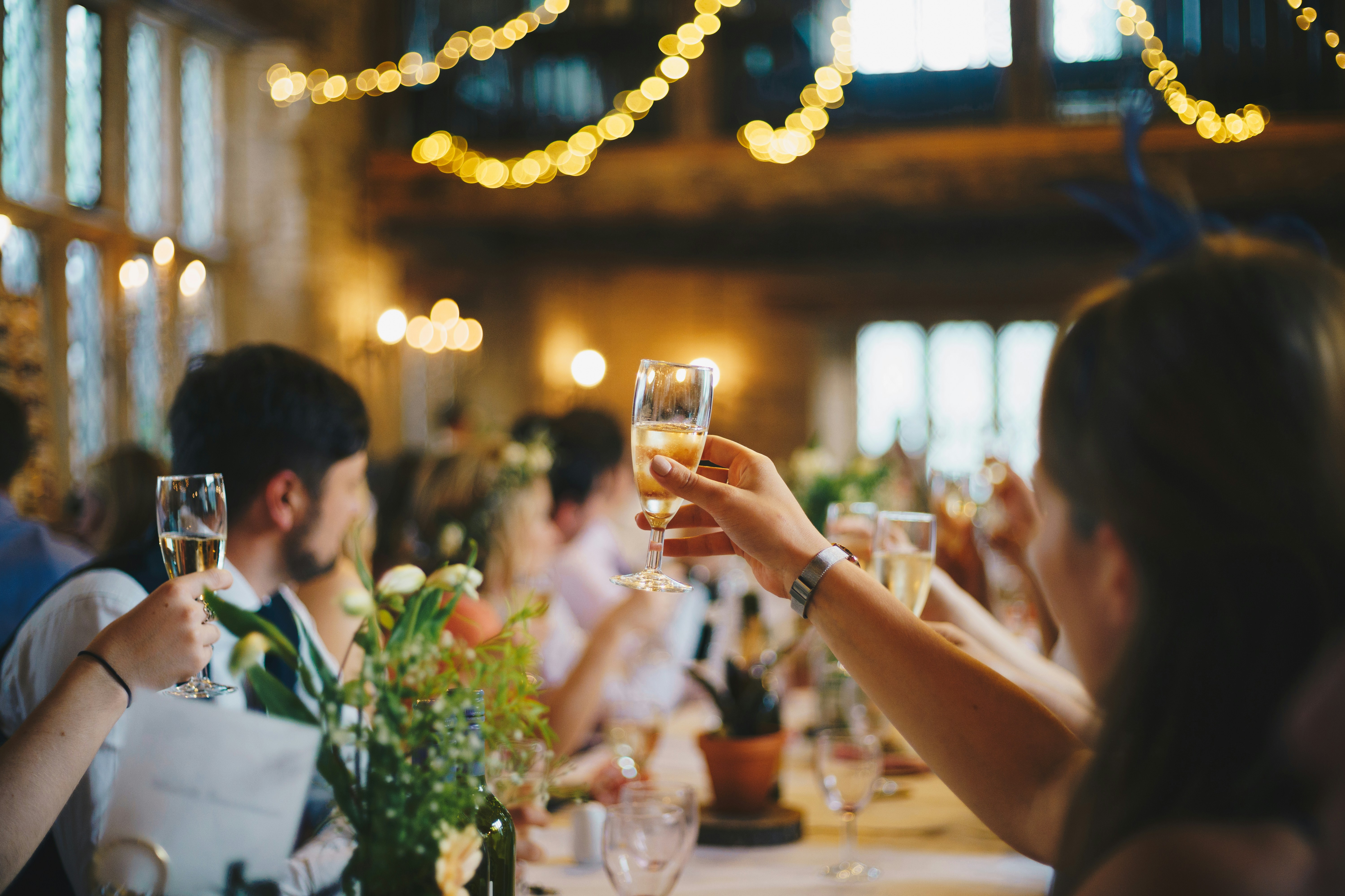 Golden-hour celebration overlooking the Mediterranean