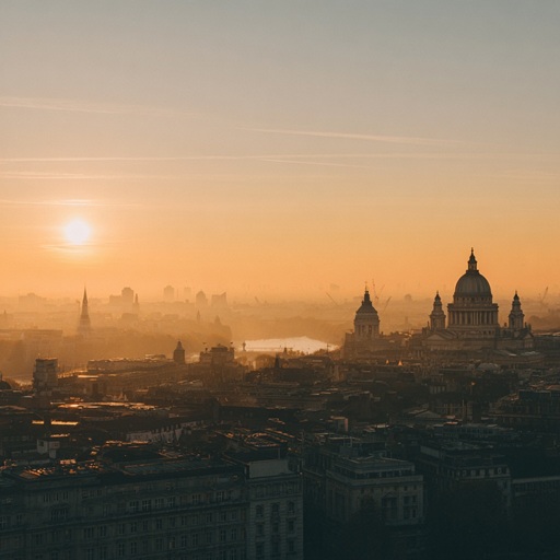 Morning light over London